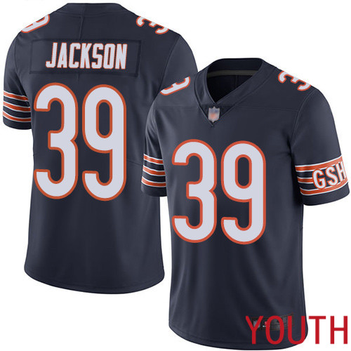 Chicago Bears Limited Navy Blue Youth Eddie Jackson Home Jersey NFL Football 39 Vapor Untouchable